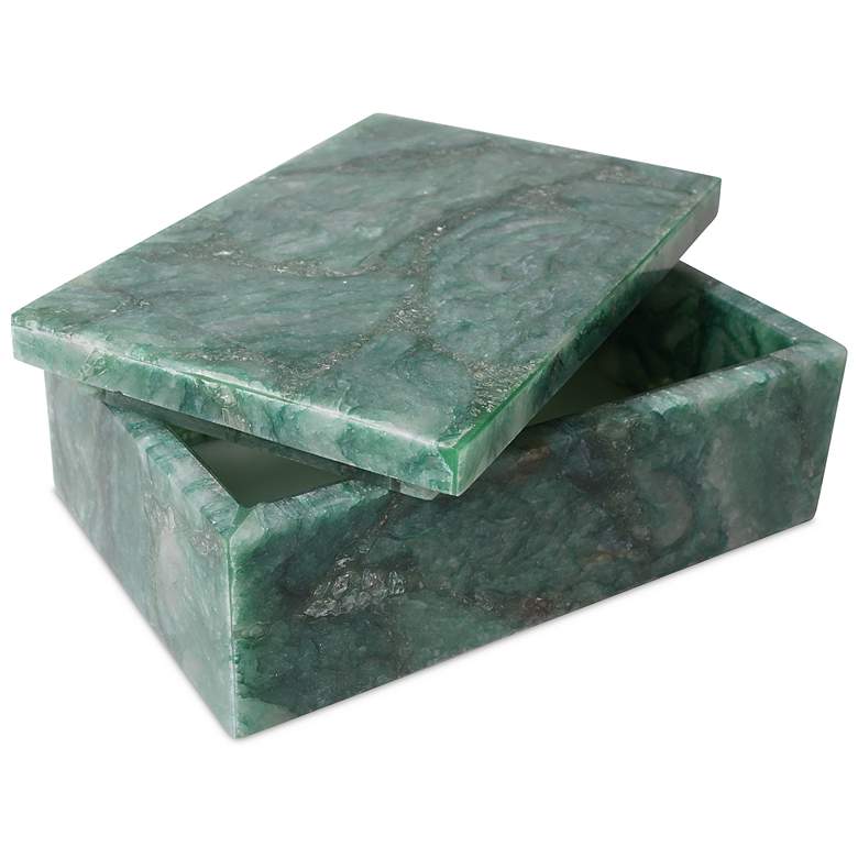 Image 2 Currey & Company 7" Green Aventurine Box more views
