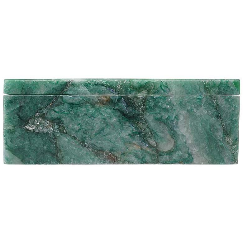 Image 5 Currey & Company 7" Green Aventurine Box more views