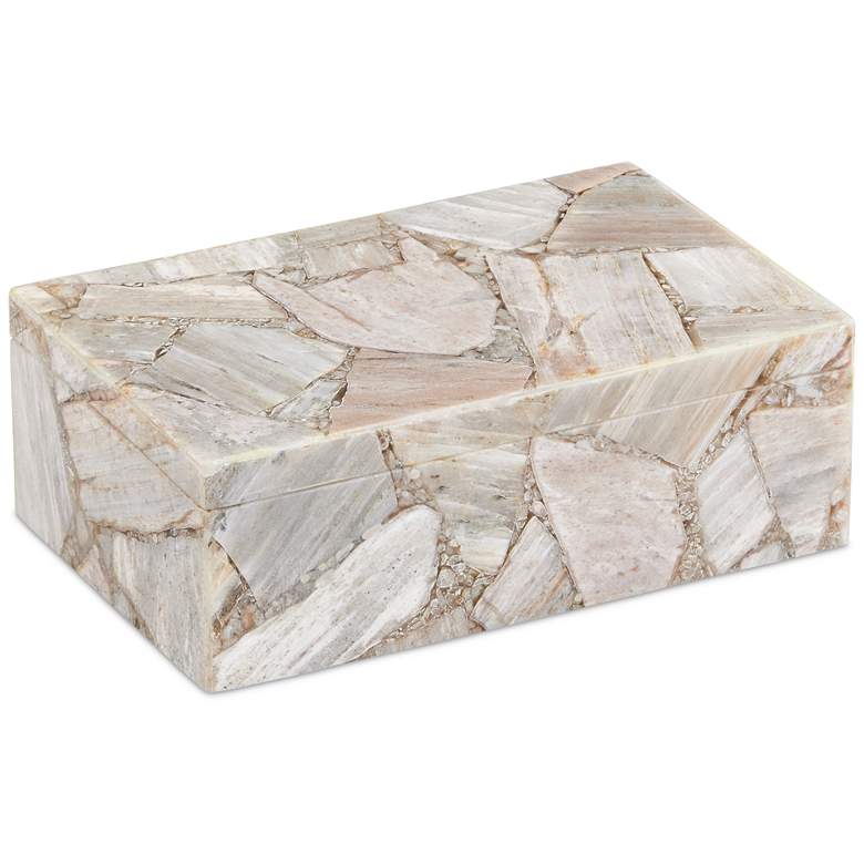 Image 1 Currey & Company 7" Jossa Banded Aventurine Box