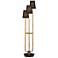 Currey & Company 70.5" Triptych Rattan Floor Lamp