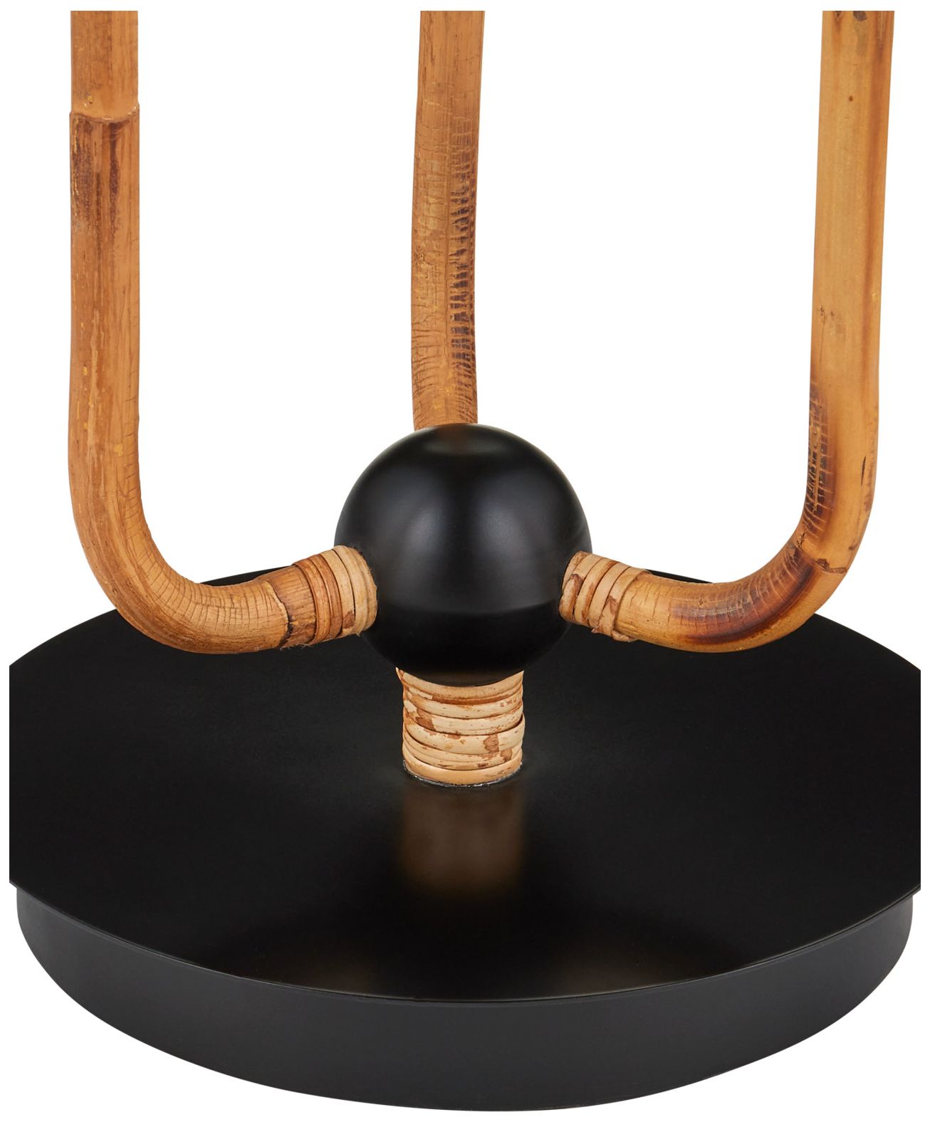 Image 2 Currey & Company 70.5" Triptych Rattan Floor Lamp more views