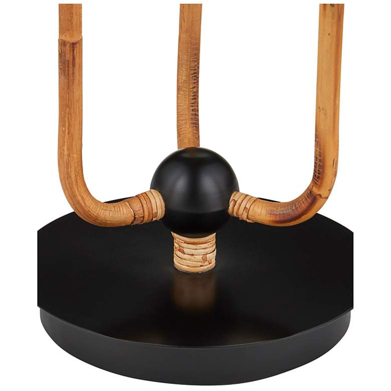Image 2 Currey & Company 70.5" Triptych Rattan Floor Lamp more views