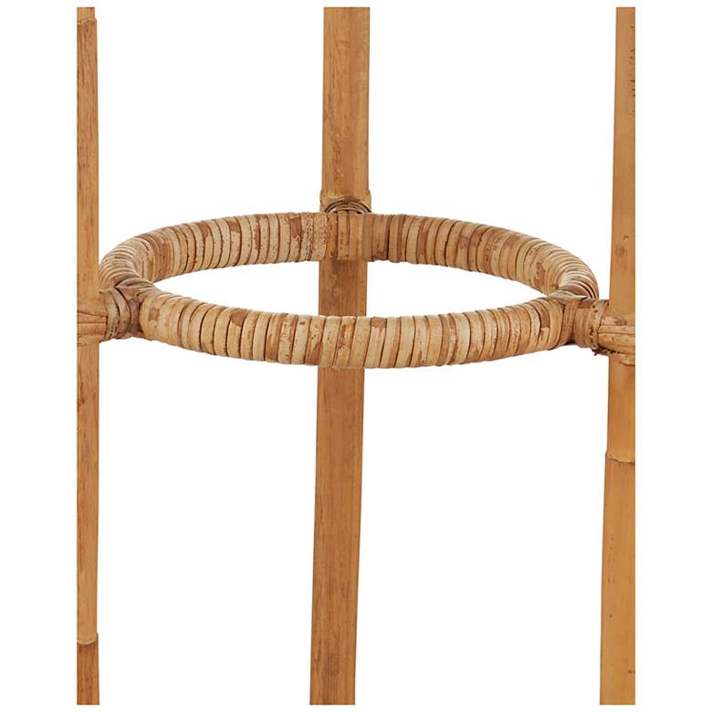 Image 3 Currey & Company 70.5" Triptych Rattan Floor Lamp more views