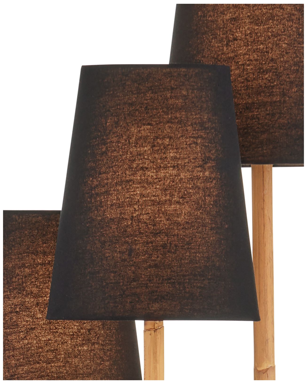 Image 4 Currey & Company 70.5" Triptych Rattan Floor Lamp more views