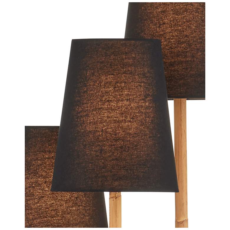 Image 4 Currey & Company 70.5" Triptych Rattan Floor Lamp more views