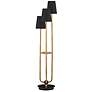 6_Currey & Company 70.5" Triptych Rattan Floor Lamp more views