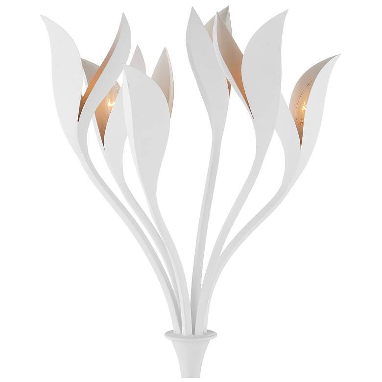 Image 2 Currey & Company 71" Snowflower White Floor Lamp more views