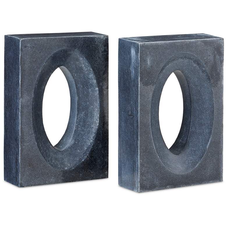 Image 1 Currey & Company 8" Demi Black Bookends Set of 2