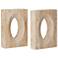 Currey & Company 8" Demi Travertine Bookends Set of 2