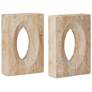 Currey &#38; Company 8" Demi Travertine Bookends Set of 2