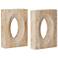 Currey & Company 8" Demi Travertine Bookends Set of 2