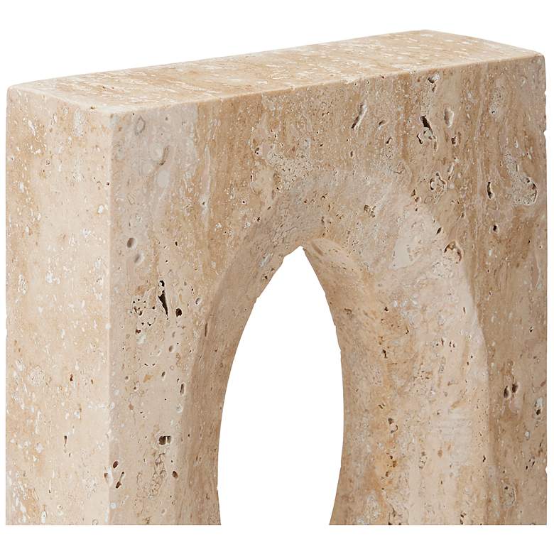 Image 2 Currey & Company 8" Demi Travertine Bookends Set of 2 more views