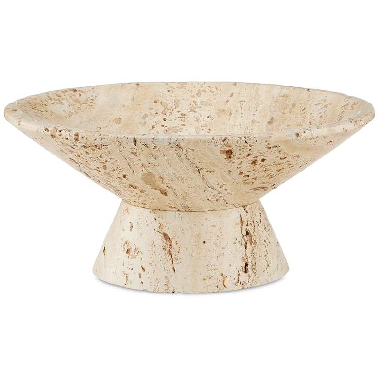 Image 1 Currey & Company 9.5" Lubo Travertine Small Bowl