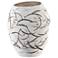 Currey & Company 9.75" Porcelain Graffiti White Bowl