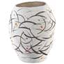 Currey &#38; Company 9.75" Porcelain Graffiti White Bowl