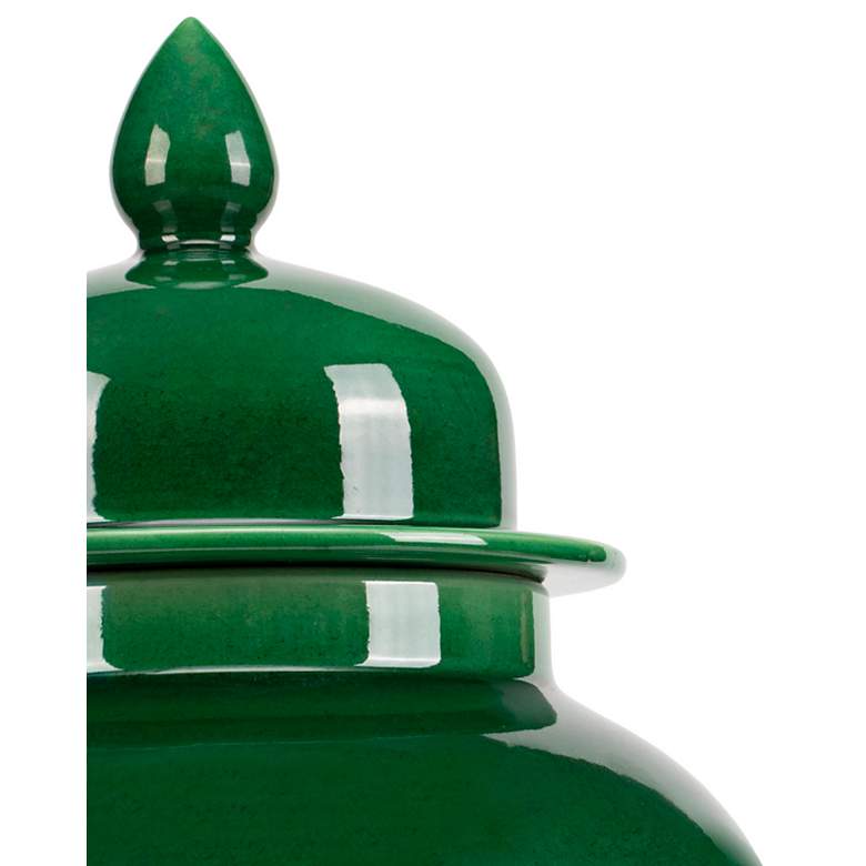 Image 2 Currey & Company 9.75" Porcelain Imperial Green Temple Jar more views