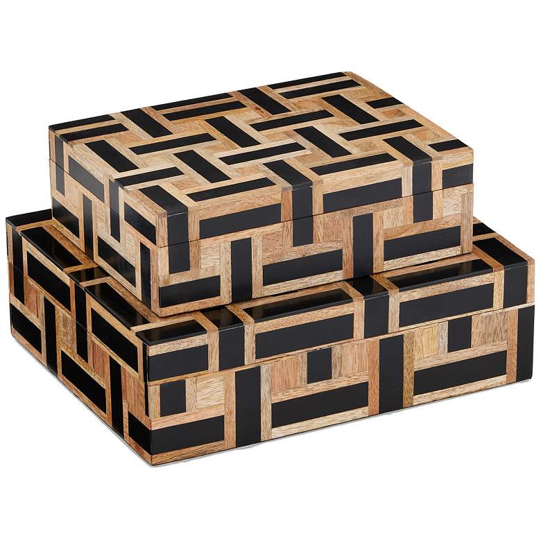 Image 1 Currey & Company Aarna Black Box Set of 2