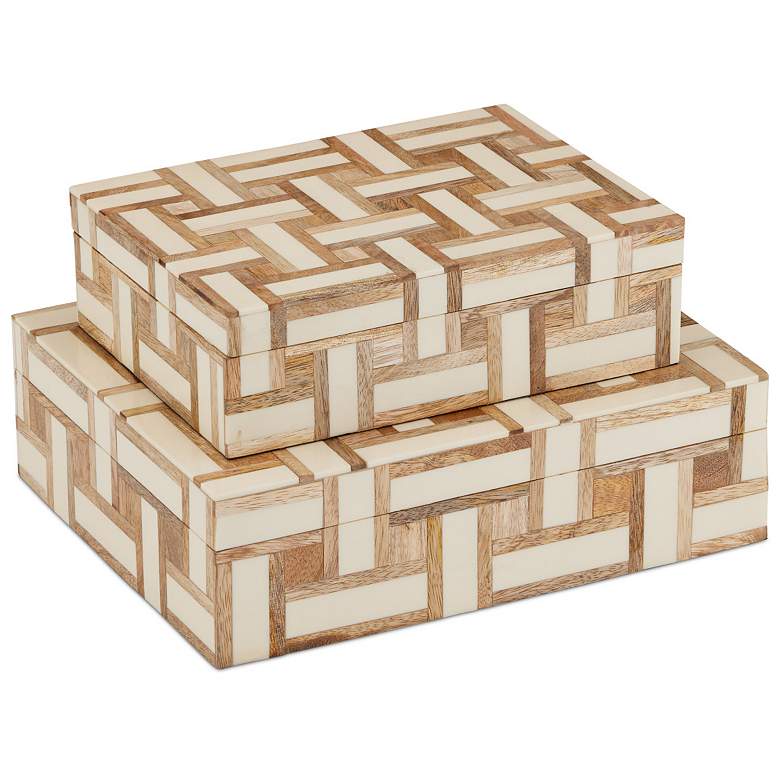 Image 1 Currey & Company Aarna Cream Box Set of 2