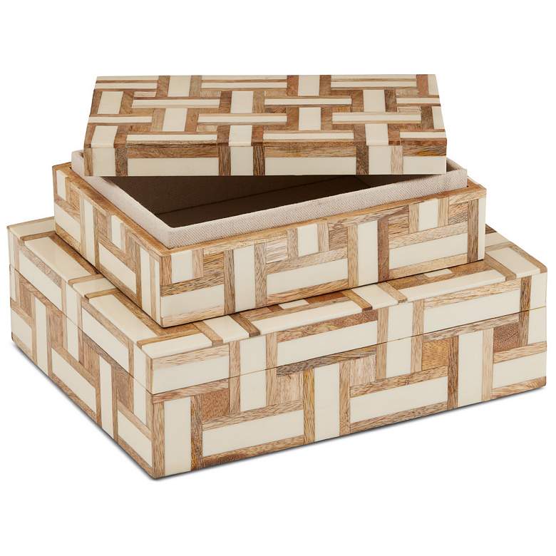 Image 5 Currey & Company Aarna Cream Box Set of 2 more views
