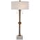 Currey and Company Abacus Antique Brass Metal Table Lamp