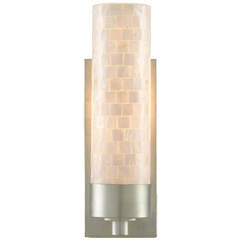 Image 1 Currey & Company Abadan Silver 1-Light Wall Sconce