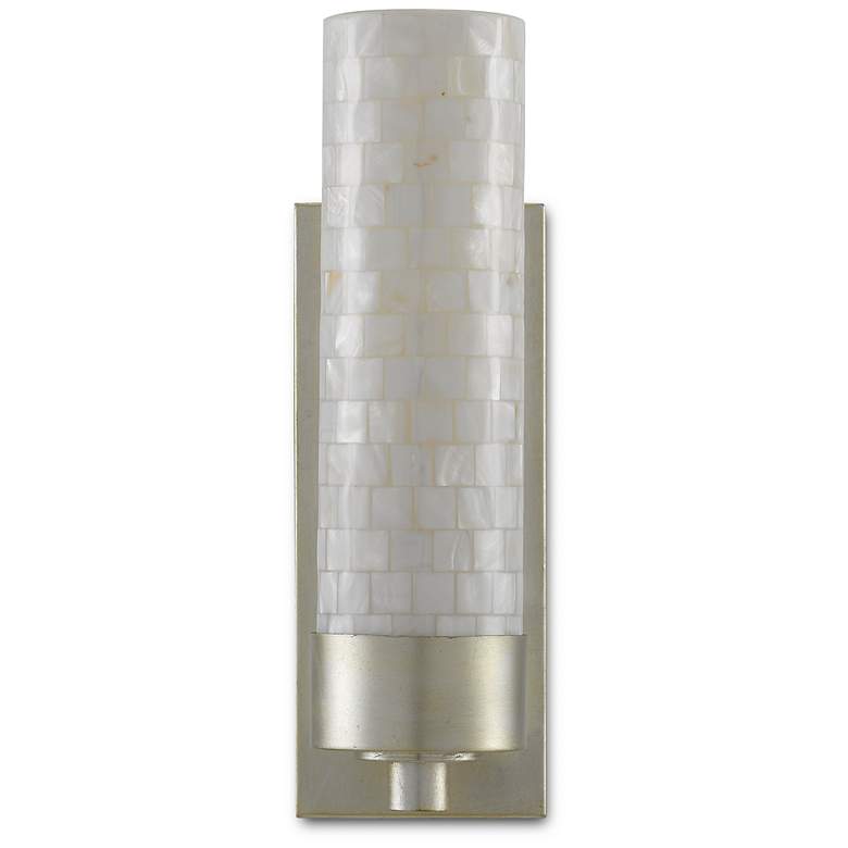 Image 2 Currey & Company Abadan Silver 1-Light Wall Sconce more views