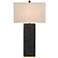 Currey and Company Abba Split Suede Leather Table Lamp