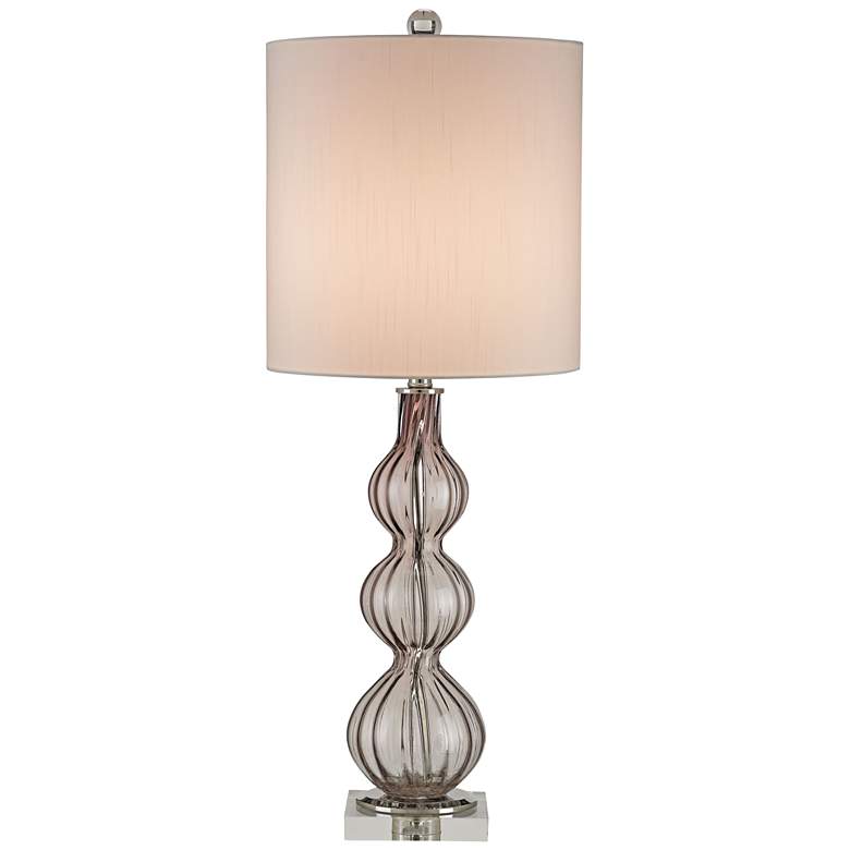 Image 1 Currey and Company Abigail Light Pink Glass Table Lamp