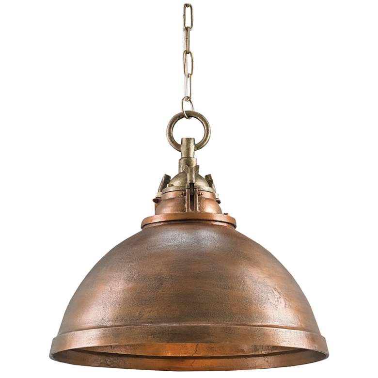 Image 1 Currey and Company Admiral 20" Wide Cooper Pendant Light