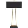 Currey &amp; Company Adorn Antique Brass and Black Table Lamp