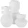 Currey and Company Aegean White Terracotta Vases Set of 3