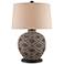 Currey and Company Afrikan Black and Tan Table Lamp