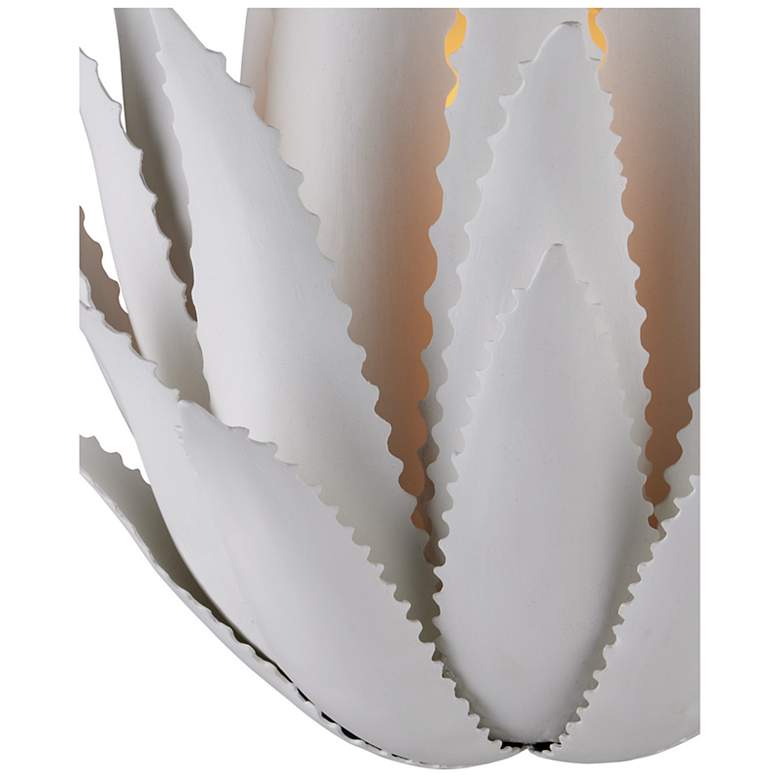 Image 2 Currey & Company Agave 1-Light White Wall Sconce more views
