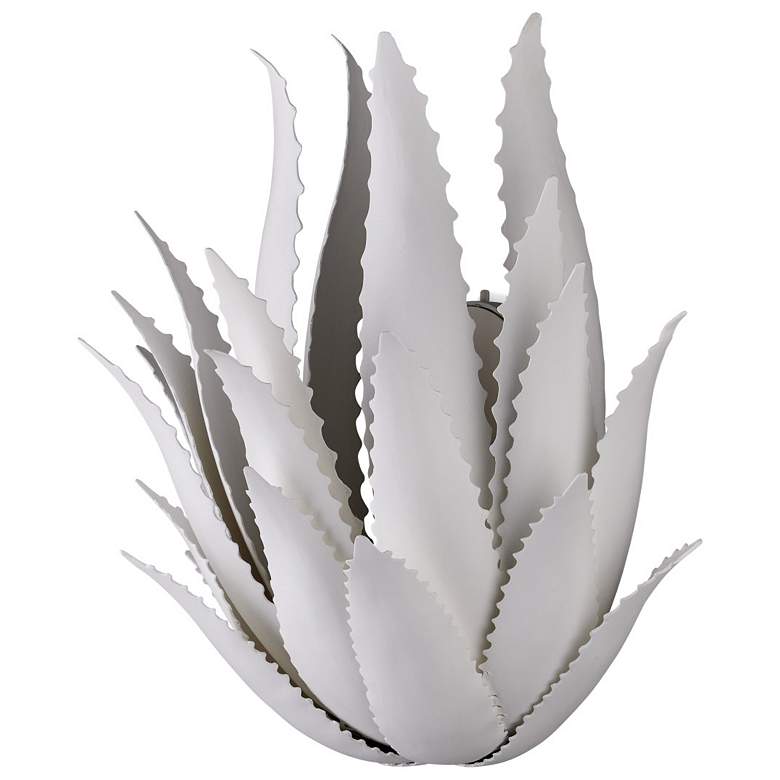 Image 5 Currey & Company Agave 1-Light White Wall Sconce more views