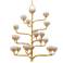 Currey & Company Agave Americana 42" 22-Light Gold Leaf Chandelier