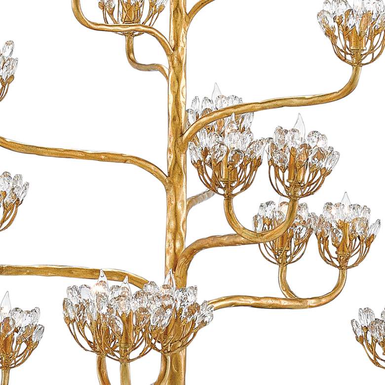 Image 4 Currey & Company Agave Americana 42" 22-Light Gold Leaf Chandelier more views