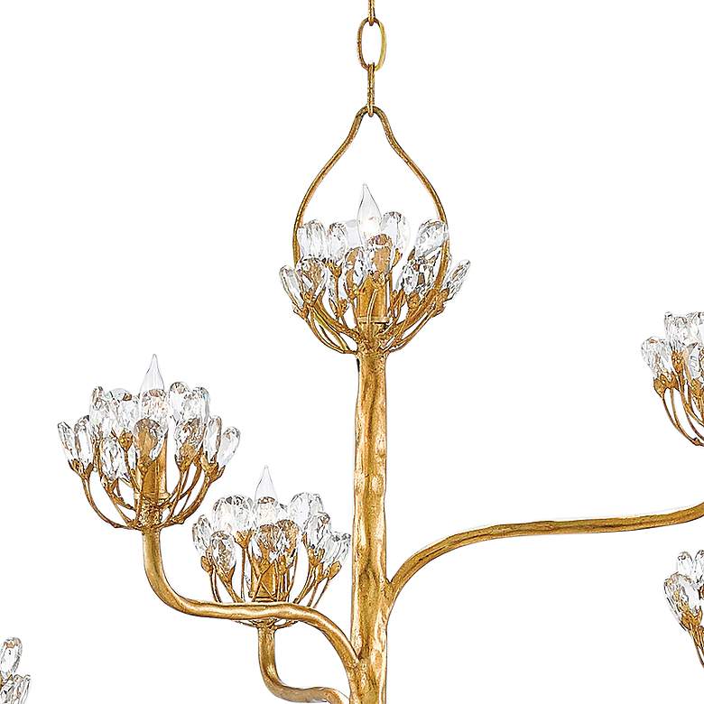 Image 5 Currey & Company Agave Americana 42" 22-Light Gold Leaf Chandelier more views