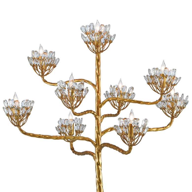 Image 3 Currey &amp; Company Agave Americana Gold Leaf Floor Lamp more views
