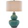 Currey and Company Agean Matte Turquoise Ceramic Table Lamp