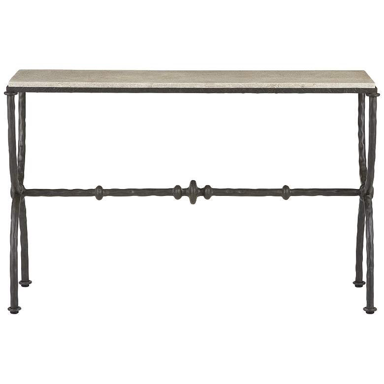 Image 7 Currey and Company Agora 49" Wide Bronze Console Table more views