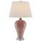 Currey and Company Airtafae Pink Porcelain Vase Table Lamp