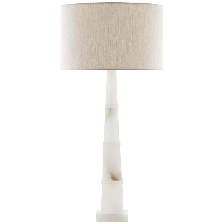 Image 1 Currey &amp; Company Alabastro White Alabaster Stone Table Lamp