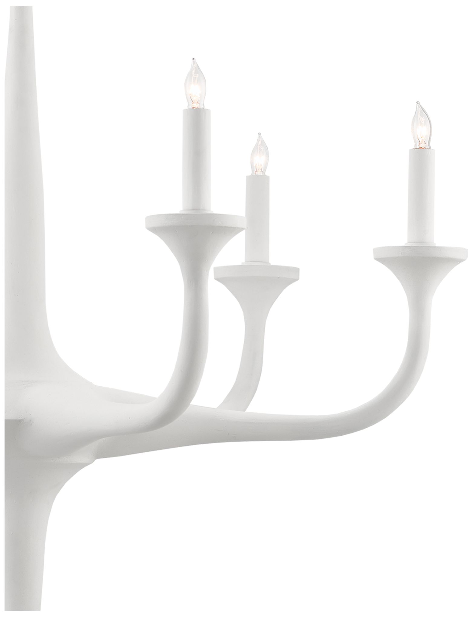 Image 2 Currey & Company Albion 31" White 6-Light Chandelier more views