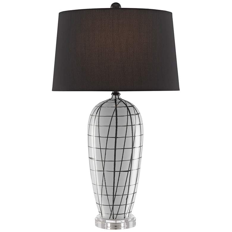Image 1 Currey and Company Alesandria White and Black Table Lamp