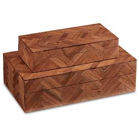 Image1 of Currey & Company Alfeo Wood Box Set of 2