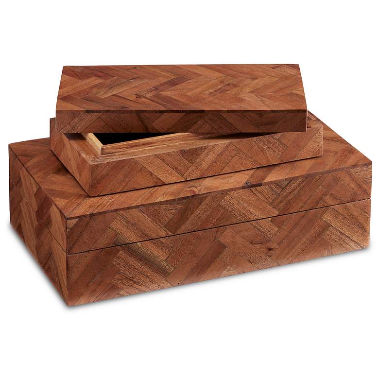 Image 2 Currey & Company Alfeo Wood Box Set of 2 more views