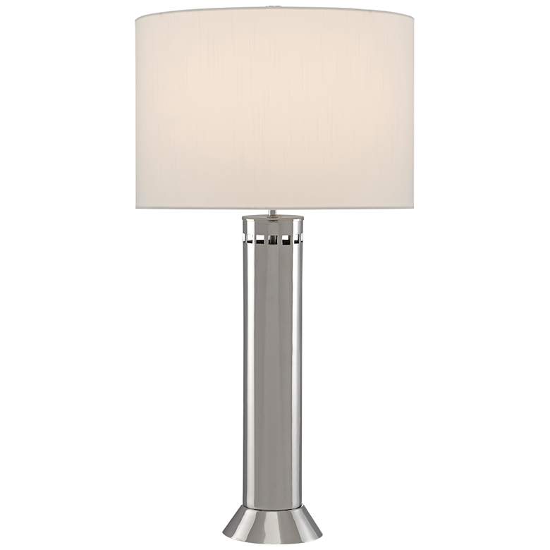 Image 1 Currey and Company Alford Nickel Column Table Lamp