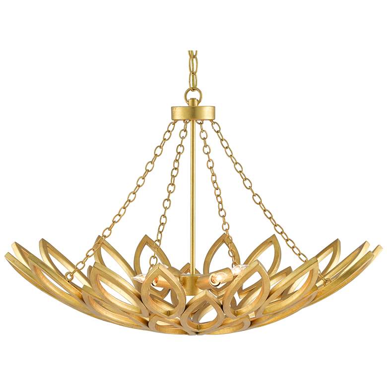 Image 1 Currey & Company Allemande 30" Gold 4-Light Chandelier