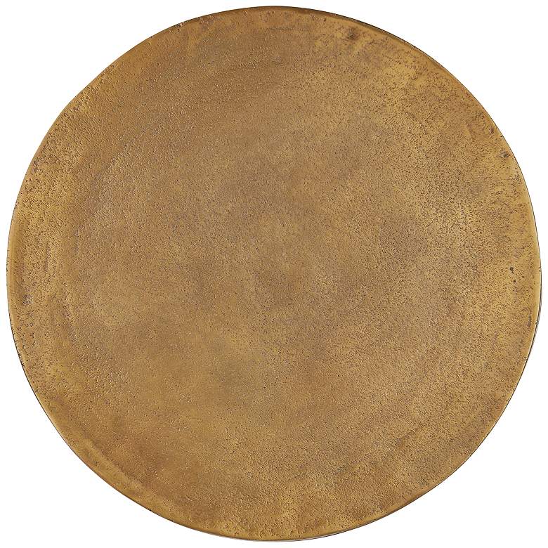 Image 3 Currey & Company Alvar 16" Wide Antique Gold Accent Table more views