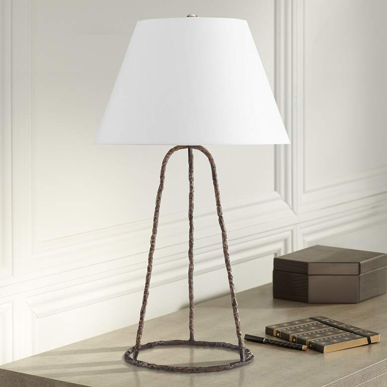 Image 1 Currey & Company Annetta Dark Antique Brass Table Lamp